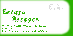 balazs metzger business card